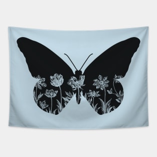 Floral Butterfly Tapestry