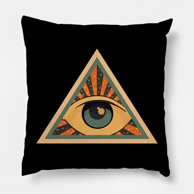 Big brother is watching you! Trippy Style. Pillow by Boogosh