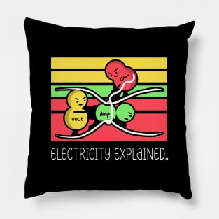 electricity explained funny Pillow