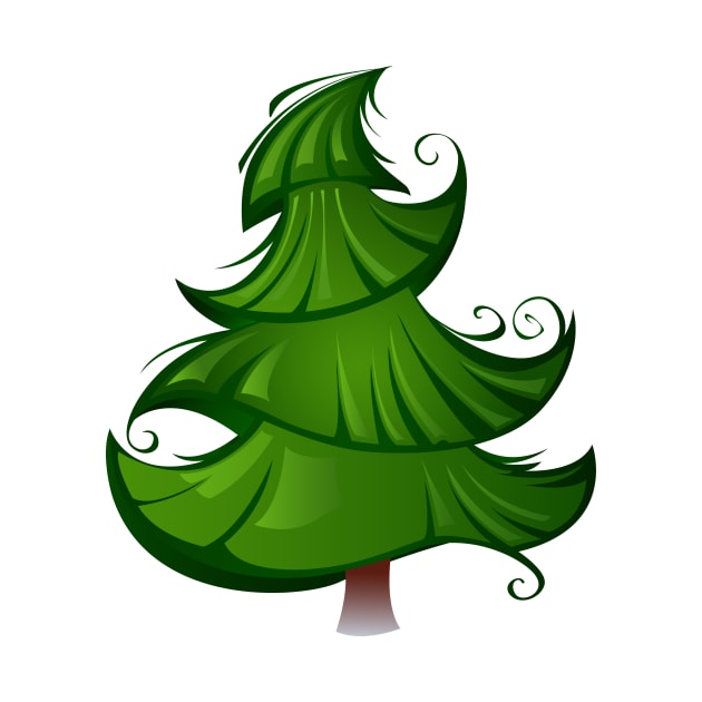 Artistic Green Christmas Tree by Blackmoon9