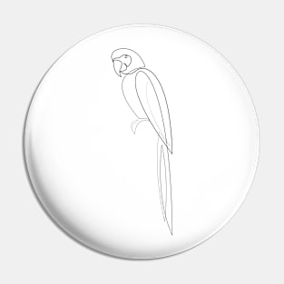 Macaw one line Pin