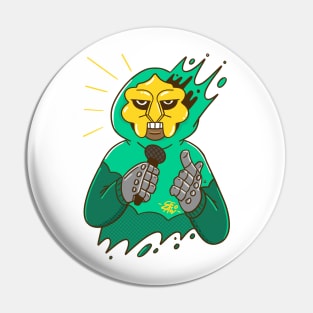 MF DOOM Gold Mask Pin