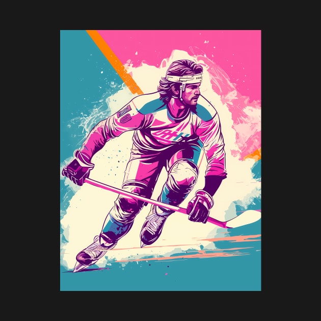 Retro Hockey by Hollywood Tees