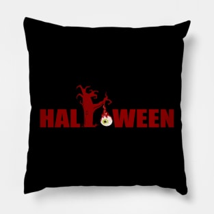 Halloween text design Pillow