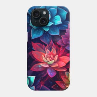 Succulents and cacti pattern Phone Case