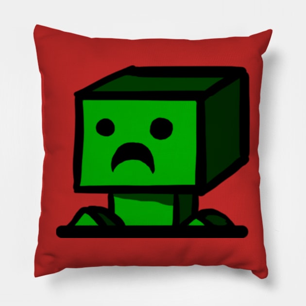 Hello creeper Pillow by TheEruen