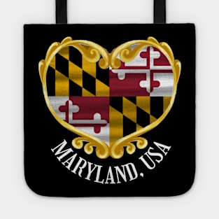 MARYLAND LUV GOLDEN HEART DESIGN Tote