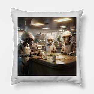 Alien Restaurant 2 Pillow