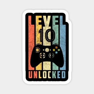 Level 10 Unlocked  10th Video Gamer Birthday Magnet