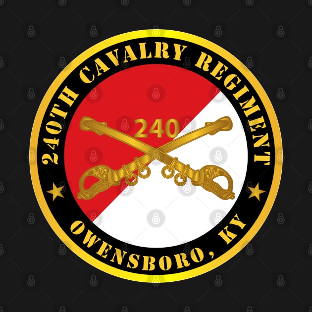 T-Shirt - Army - 240th Cavalry Regiment - Branch, Owensboro, Ky - Red - White X 300 by twix123844