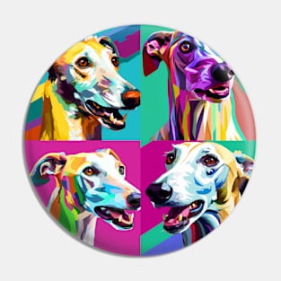 Greyhound Pop Art - Dog Lover Gifts Pin