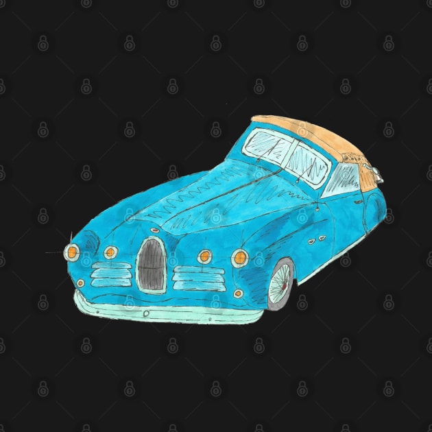 Vintage Car by Maries Papier Bleu