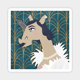 Feeling Art Deco Unicorn Magnet