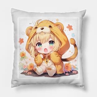 chibi saber lion outfit Pillow