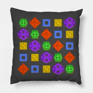 GMTRX lawal skeletal platonic solids v1 matrix Pillow