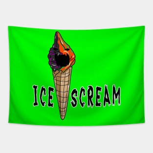 Spooktacular Delight: Ice Scream Halloween Cone Tapestry