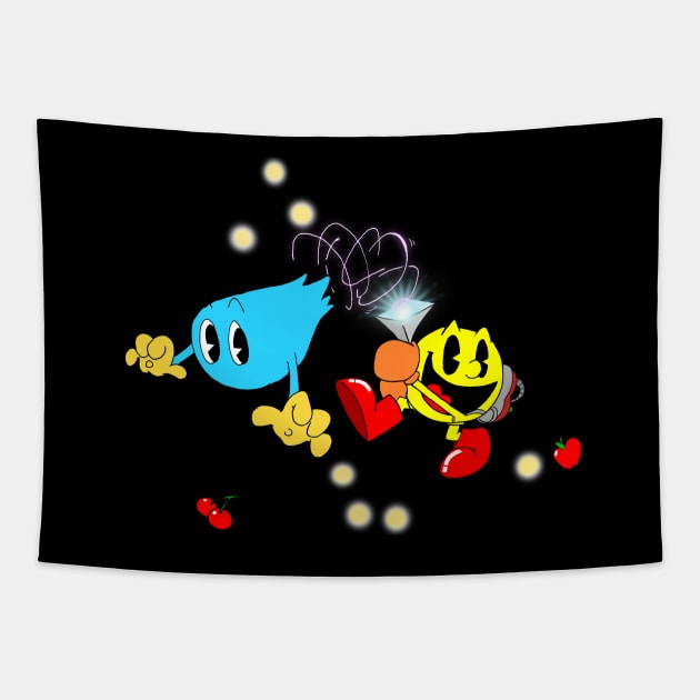 pacman Poltergust 3000 Tapestry by oria