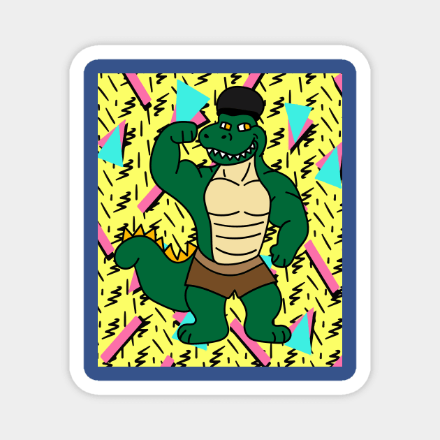 Crocodile Muscles Trained Sports Magnet by flofin