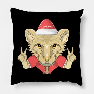 santa cheetah Pillow