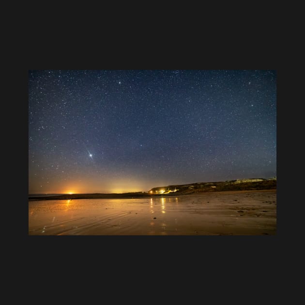 Port Eynon Bay at night, Gower by dasantillo