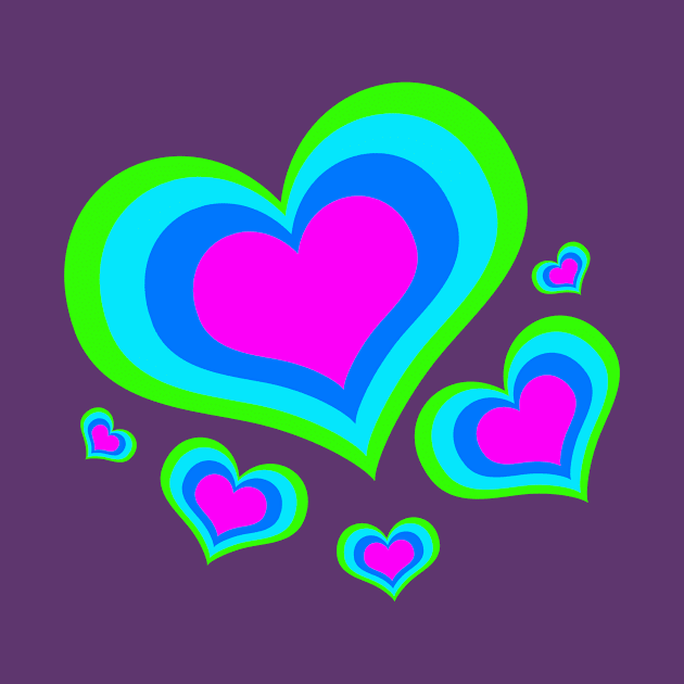 Colorful Hearts by letnothingstopyou