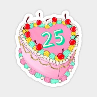 25th Birthday cake Magnet