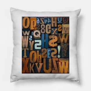 Typography Art Pillow