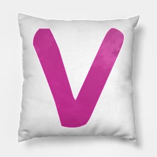 v Inspired Silhouette Pillow