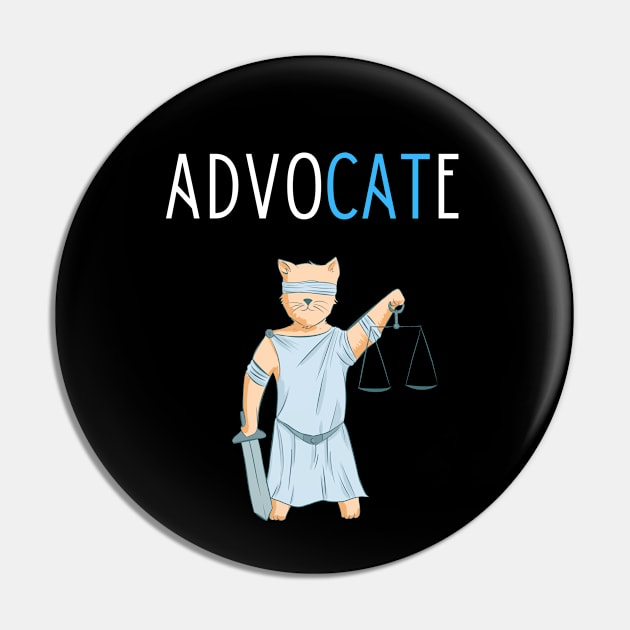 Advocate lawyer gift Pin by cypryanus