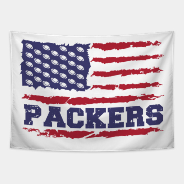 Green Bay Packers Football American Flag T Shirt Green Bay Packers Football Tapestry Teepublic