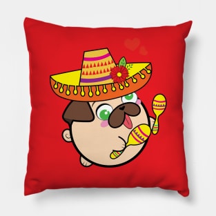 Doopy the Pug Puppy - Day of the Dead Pillow