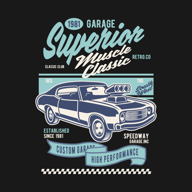 Discover Retro Muscle Car - Car - T-Shirt