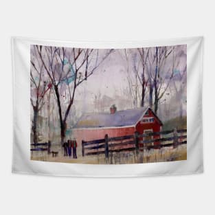 Red Barn Tapestry