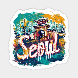 Seoul Retro South Korea t-shirt Magnet