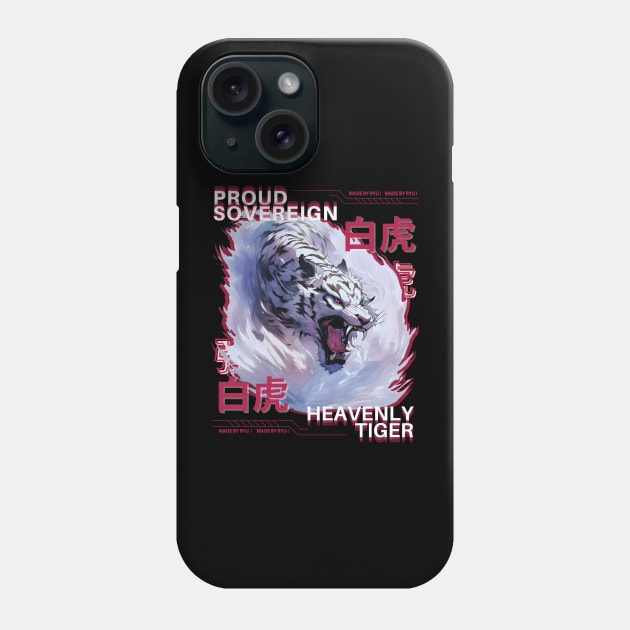 Heavenly White Tiger Phone Case by RyuSanz