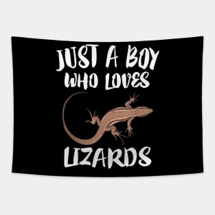 Just A Boy Who Loves Lizards Tapestry