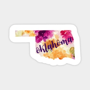 Floral Oklahoma Magnet