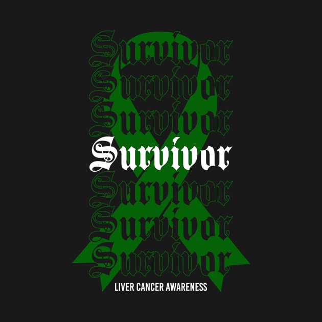 Liver Cancer Awareness Survivor Green Ribbon Gift by Alex21