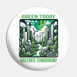 Futuristic Green City and Energy: Grow Green Pin