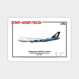 Boeing B747-400F/SCD - Singapore Airlines Cargo "Great Wall Hybrid Colours" (Art Print) Magnet