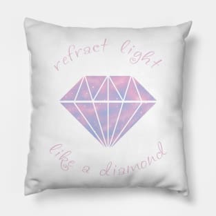 Refract Light Like a Diamond - Pastel Cotton Candy Pillow