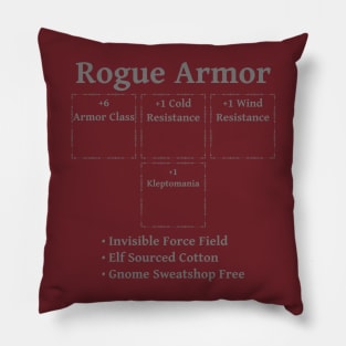 Rogue Armor: Role Playing DND 5e Pathfinder RPG Tabletop RNG Pillow