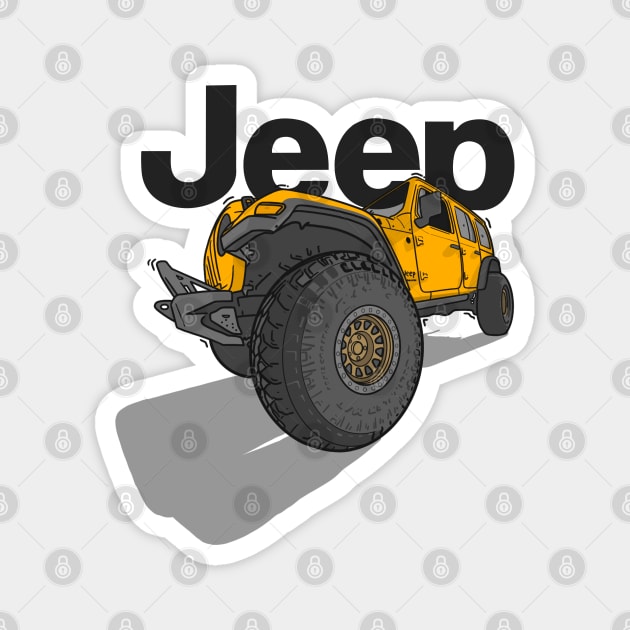 Jeep Design - Yellow Magnet by 4x4 Sketch