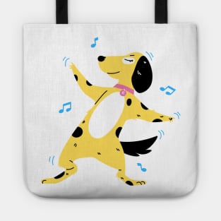 dancing brown dog design Tote