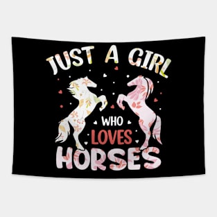 Just a girl who love horses Tapestry