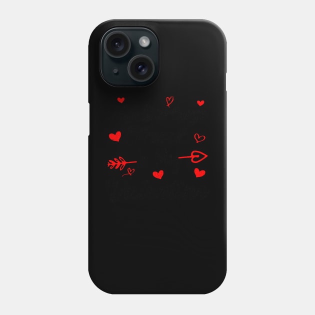 My Garbage Truck Is My Valentine Garbage Truck Valentines Phone Case by jadolomadolo