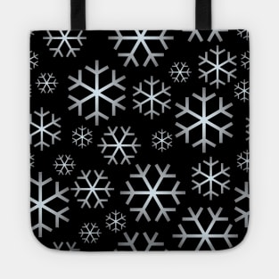 White Christmas Snowflakes Pattern Tote