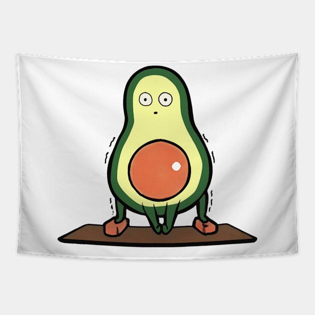 Avocado Yoga Tapestry by MasutaroOracle