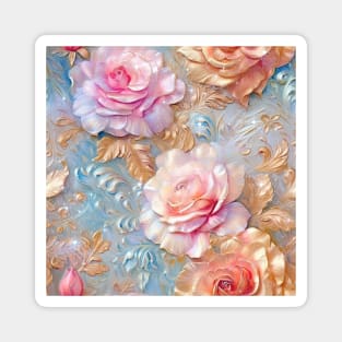 3D Colorful Flowers Pattern Magnet