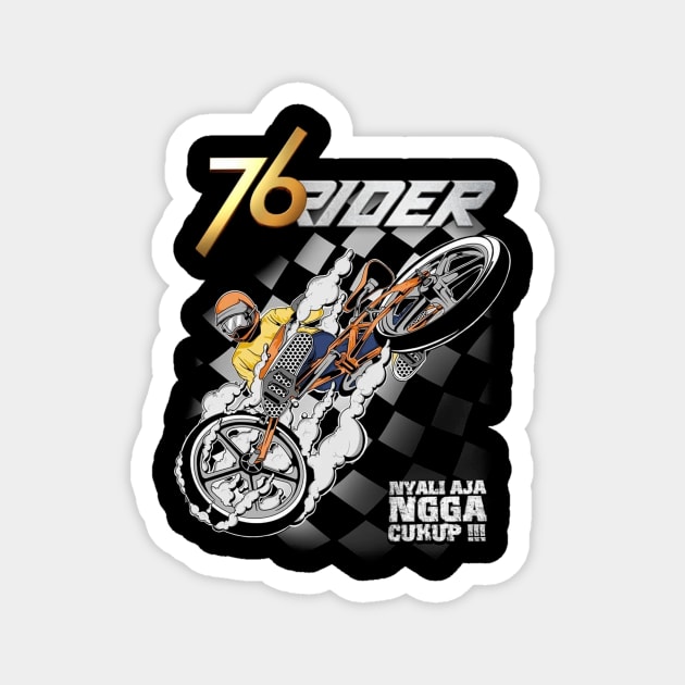 76 rider motorcross Magnet by creatculture